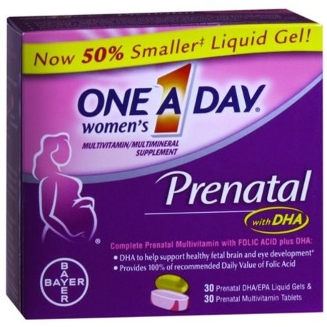 One-A-Day tabletas prenatales geles líquidos de las mujeres y 60 cada uno (Pack de 2)
