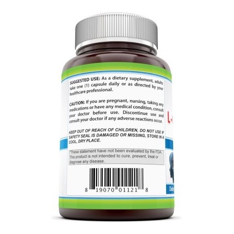 Pure Naturals acetil L-carnitina cápsulas 500 mg 120 Count