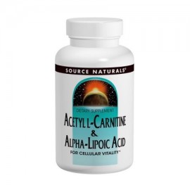 Source Naturals acetil L-carnitina y ácido alfa lipoico 500-150 mg 60 Count