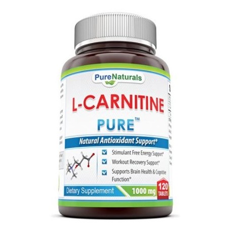 Pure Naturals L-carnitina dobles Potency Tablets 1000 mg 120 Count