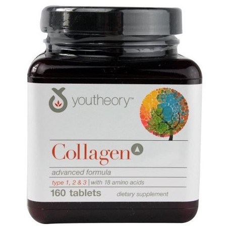 Youtheory colágeno Tablets fórmula avanzada 160 Ct