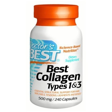 Doctor's BEST Tipos Mejor colágeno 1 y 3 cápsulas de 500 mg - 240 CT