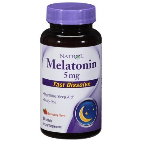 Natrol melatonina Fast Disolver Flavor 5 mg suplemento dietético 90 ct