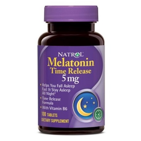 Natrol Melatonina 5 mg comprimidos de liberación Tiempo 100 Ct