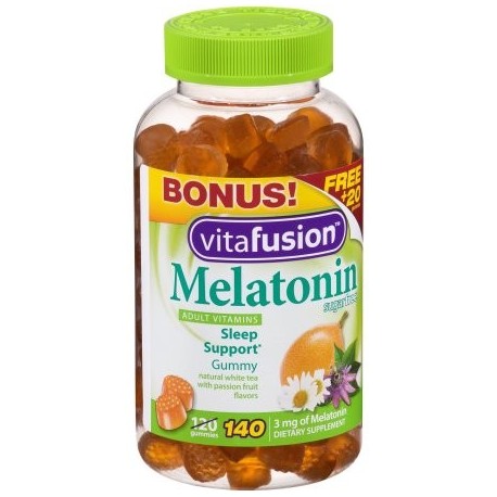 Vitafusion del sueño melatonina apoyo de los adultos Gummies suplemento dietético 3 mg 140 recuento