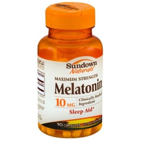 Sundown Naturals Melatonina 10 mg fuerza máxima Tablets 90 ea (Pack de 2)