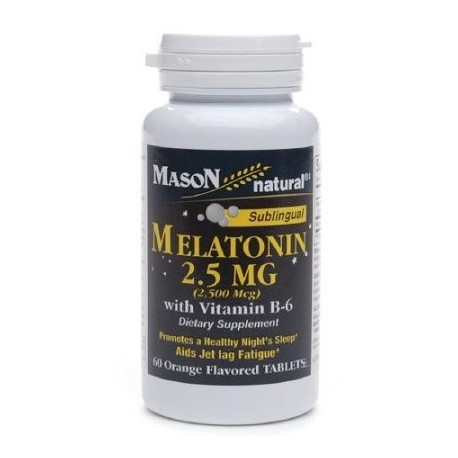 Vitaminas Mason 25 mg de melatonina comprimidos de disolución Orange 60 Ct