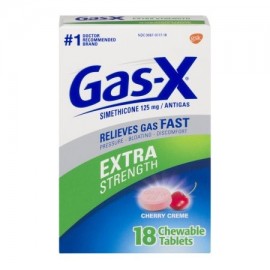 Gas-X Extra Strength cereza Creme tabletas masticables Antigas 18 ct