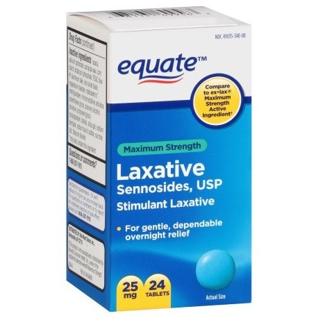 equate Maximum Strength píldoras laxantes 24 ct