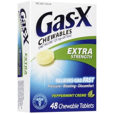 Gas-X Antigas Extra Strength tabletas masticables menta Crema 48 ea (Pack de 2)