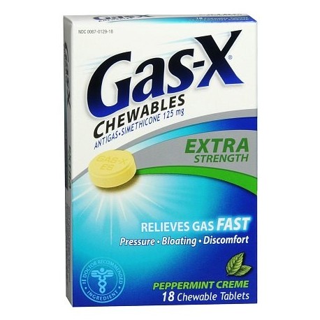 Gas-X Extra Strength Antigas Tablets menta Creme 18 ea (paquete de 6)