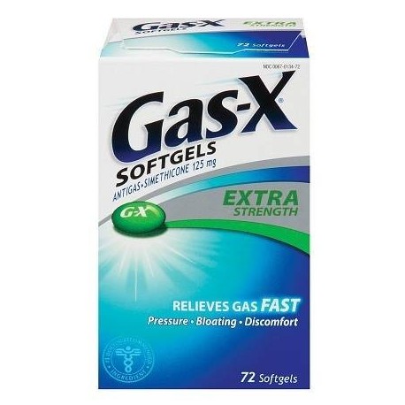 Gas-X Extra Strength Antigas Softgel 72 ea (paquete de 3)