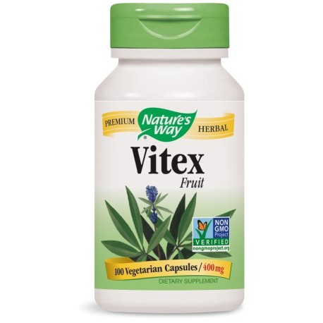 Nature's Way Vitex fruta 400 mg no GMO-Proyecto y Tru-ID- certificado 100 Ct