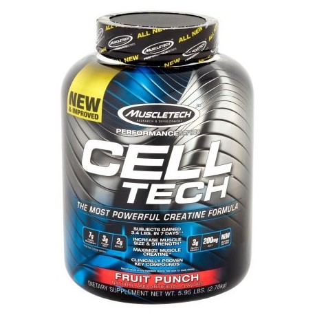 MuscleTech Cell Tech creatina Fórmula ponche de frutas 6.0 LB